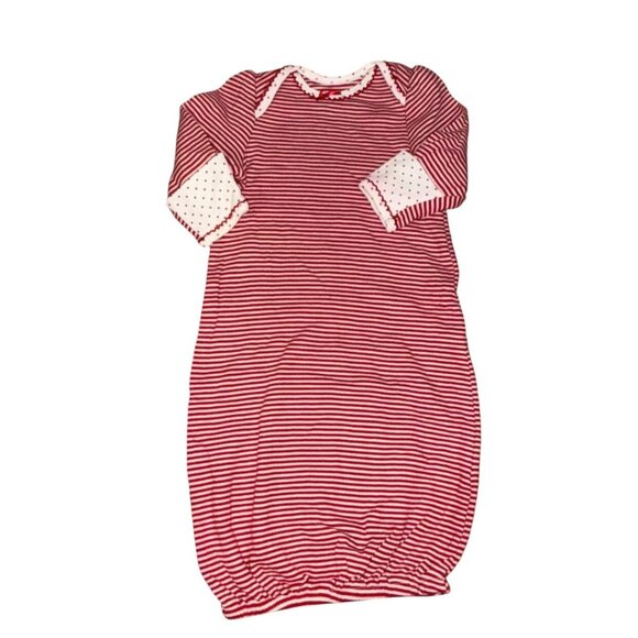 Sterling Baby Striped Gown Red White One Size - Picture 1 of 3